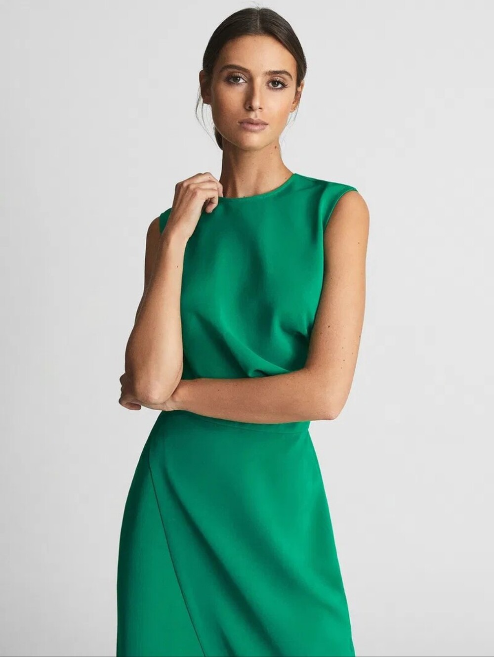 NWT REISS | $330 Layla Wrap Over Midi Dress - Picture 5 of 10